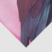 ネオンピンクの黒いカラスのスケッチ 薄葉紙 (詳細)