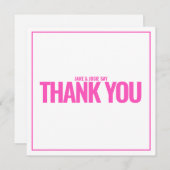 ネオンピンクはっきりしたサンキューカード サンキューカード (正面/裏面)