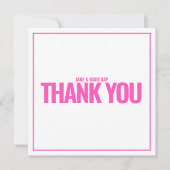 ネオンピンクはっきりしたサンキューカード サンキューカード (正面)