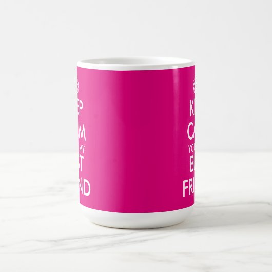 ネオンピンクは親友のための穏やかな友情のマグを保ちます コーヒーマグカップ (中央)