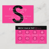 ネオンピンクアイブロウワックスティントアフターケア 名刺 (正面/裏面)