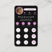 ネオンピンクインスタグラムヘアブレイディングロイヤリティカード 名刺 (正面)