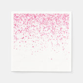 ネオンピンクエレガントレトロブラックスウィート16誕生日 スタンダードカクテルナプキン (正面)