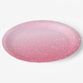 ネオンピンクエレガントレトロブラックスウィート16誕生日 ペーパープレート (アングル)