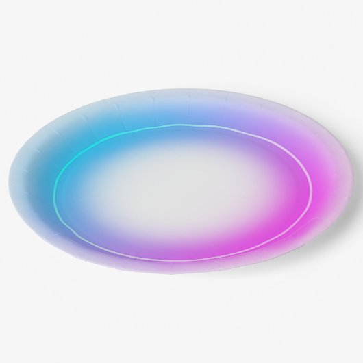 ネオンピンクエレガントレトロブラックスウィート16誕生日 ペーパープレート (アングル)