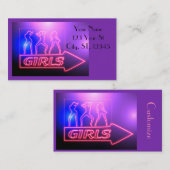 ネオンピンクガールズサインサンダー_コーブ  名刺 (正面/裏面)