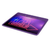 ネオンピンクガールズサインThunder_Cove カッティングボード (角)