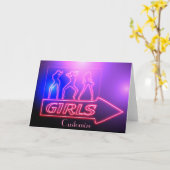 ネオンピンクガールズサインThunder_Cove カード (黄色い花)