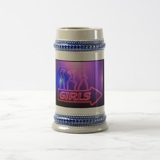 ネオンピンクガールズサインThunder_Cove ビールジョッキ (中央)