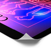 ネオンピンクガールズサインThunder_Cove ポスター (角)