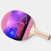 ネオンピンクガールズサインThunder_Cove 卓球ラケット (横)