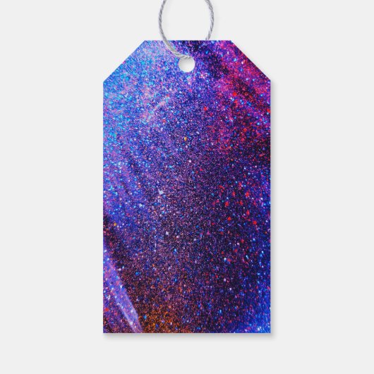 ネオンピンクガールズローラースケートで滑るパーティーありがとう ギフトタグ (裏面)