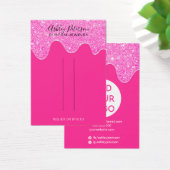 ネオンピンクグリッタードリップジュエリーヘアクリップ表示 (デスク)