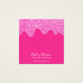 ネオンピンクグリッタードリップスタッドイヤリングディスプレイ (正面)