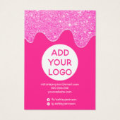 ネオンピンクグリッタードリップス数々のトッドイヤリングディスプレイ (裏面)