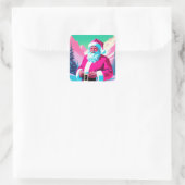 ネオンピンクサンタ スクエアシール (バッグ)