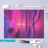 ネオンピンクサンディビーチデコパージュ | トロピッ鮮やかク 薄葉紙 (クラフト)