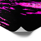 ネオンピンクタイガーヘッドポートレート – タイガーポスター ポスター (角)