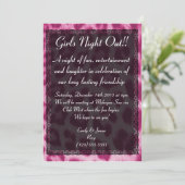 ネオンピンクチーターレースガールズナイトアウト招待状 招待状 (スタンド正面)