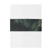 ネオンピンクトロピカルパーム葉バルミツワー 招待状ベリーバンド (裏面例)