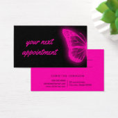 ネオンピンクバタフライアポイントメントカード (デスク)