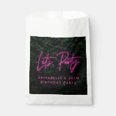 ネオンピンクファンキーのモダンパーティー フェイバーバッグ (正面)