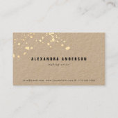 ネオンピンクブラシストローククラフト紙名刺 名刺 (裏面)