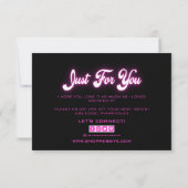 ネオンピンクブラックドリッピンググリッターサンキューカード サンキューカード (裏面)