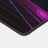 ネオンピンクブラック80sレトロ未来的3Dゲーマーギフト デスクマット (コーナー)