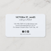 ネオンピンクブルーグリーン抽象芸術水彩 名刺 (裏面)