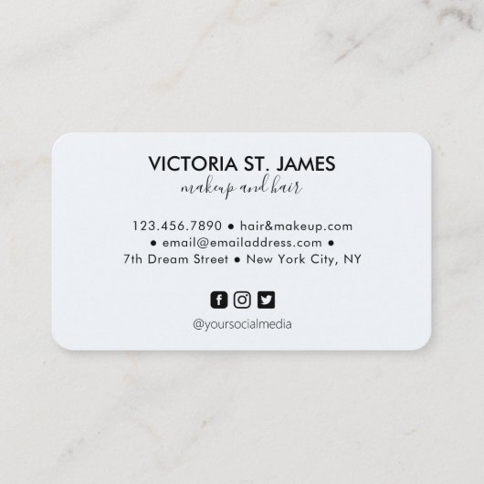 ネオンピンクブルーグリーン抽象芸術水彩 名刺 (裏面)