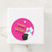 ネオンピンクボーリング誕生日メッセージカード フェイバータグ (インサイチュ)
