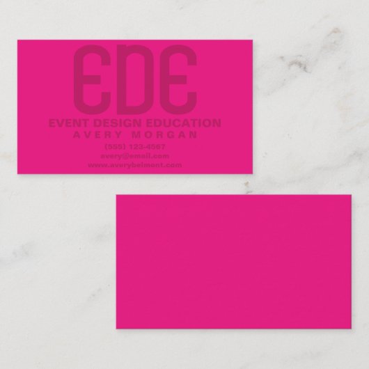 ネオンピンクミニマル 名刺 (正面/裏面)