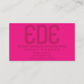 ネオンピンクミニマル 名刺 (正面)