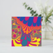 ネオンピンクモダンレインボー 招待状 (スタンド正面)