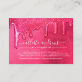 ネオンピンク厚いグリッタードリップスブラッシュアフターケア 名刺 (正面)