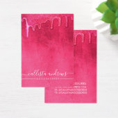 ネオンピンク厚いグリッタードリップネックレスディスプレイ (デスク)