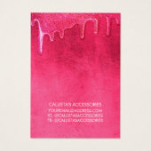 ネオンピンク厚いグリッタードリップネックレスディスプレイ (裏面)