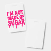 ネオンピンク垂直バッジIDラベル – カスタマイズ可能 バッジ (正面&裏面)