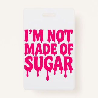 ネオンピンク垂直バッジIDラベル – カスタマイズ可能 バッジ