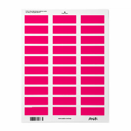 ネオンピンク差出人住所ラベル-カスタム&バルク ラベル