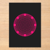 ネオンピンク幾何アクリル招待状 – カスタマイズ可能 アクリル招待状 (正面)