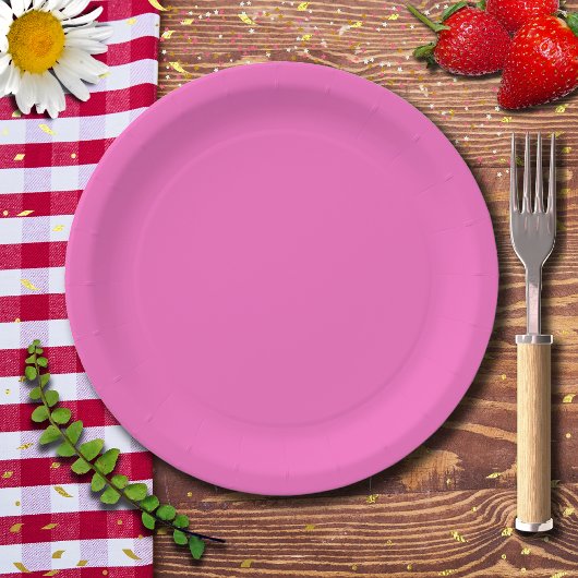 ネオンピンク無地の色 |クラシック ペーパープレート