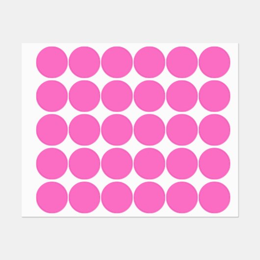 ネオンピンク無地の色 |クラシック ラベル (シート)