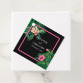 ネオンピンク熱帯レトロボタニカル結婚ズ フェイバータグ (インサイチュ)