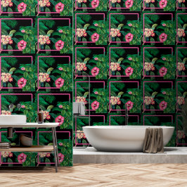 ネオンピンク熱帯植物学 壁紙