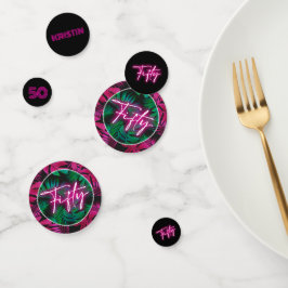 ネオンピンク熱帯50誕生日 コンフェッティ