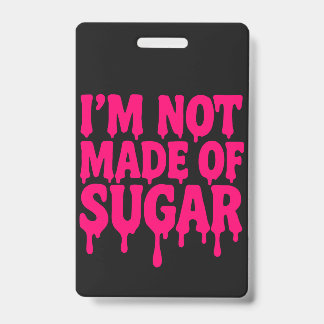 ネオンピンク縦バッジ(黒) – カスタマイズ可能 バッジ