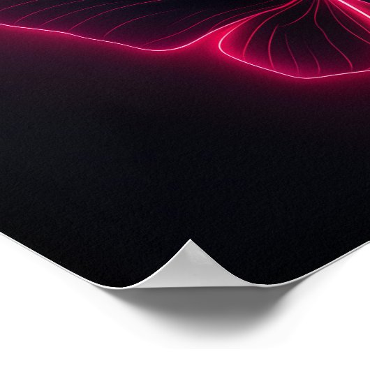 ネオンピンク蝶 ポスター (角)