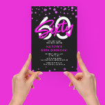 ネオンピンク30歳の誕生日パーティー 招待状<br><div class="desc">招待状の友人と家族祝このピンクのネオン60歳の誕生日のパーティーの招待と一緒にあなたの60歳の誕生日パーティーに。</div>